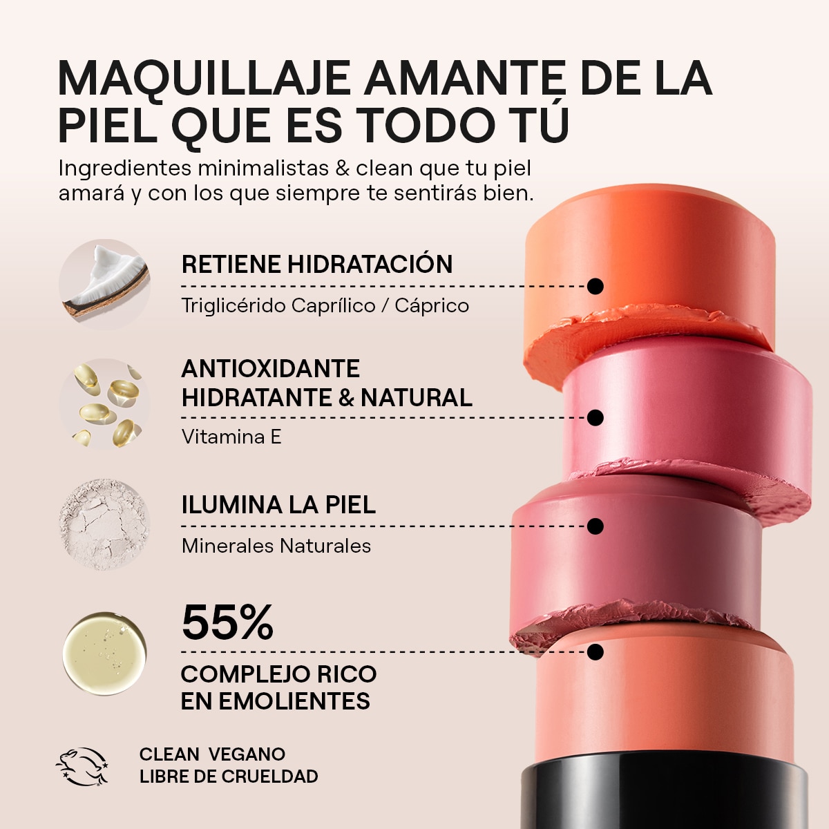NUDIES BLOOM  (RUBOR, SOMBRA Y LABIAL)